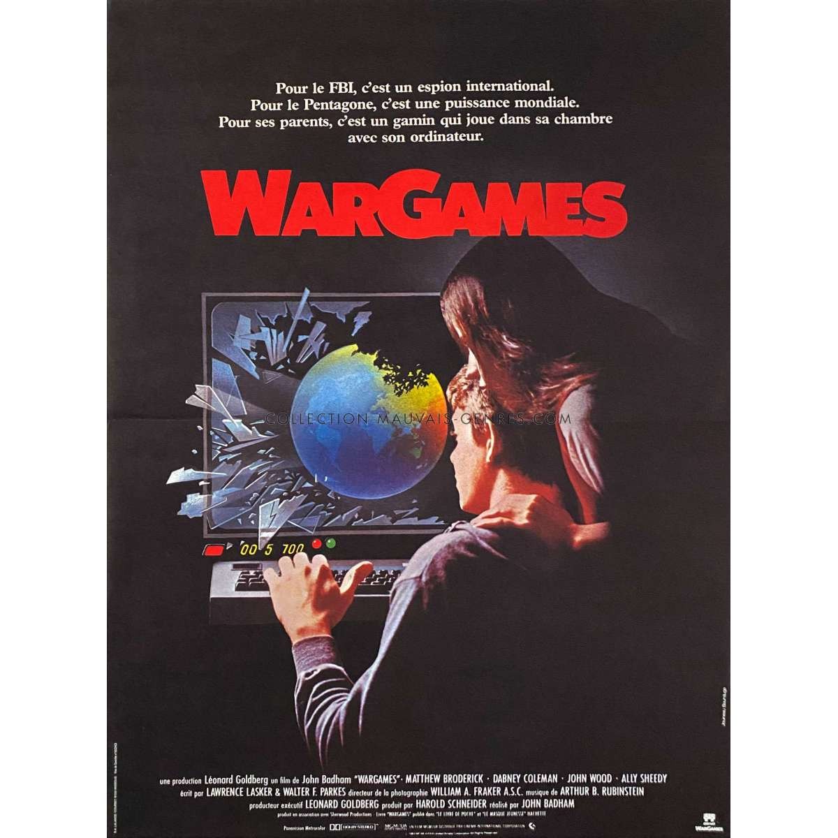 WAR GAMES Movie Poster - 15x21 in. - 1983 - John Badham, Matthew