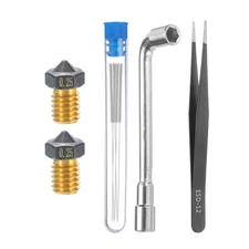 3D Nozzles Kit 2pcs 3D Printer Brass Nozzles 0.25mm, Cleaning Needles