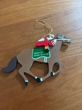 Kentucky Derby Museum Wood Christmas Ornament Horse Jockey,  Kurt S. Adler Co.