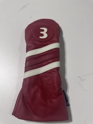 Stitch Golf Monaco Red Leather Head Cover 3 Wood