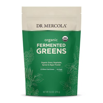 2 X Dr. Mercola Organic Fermented Greens Powder -- 9.5 oz