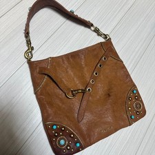 Rara borsa a tracolla miumiu in pelle con borchie turchese vintage lusso a tr...