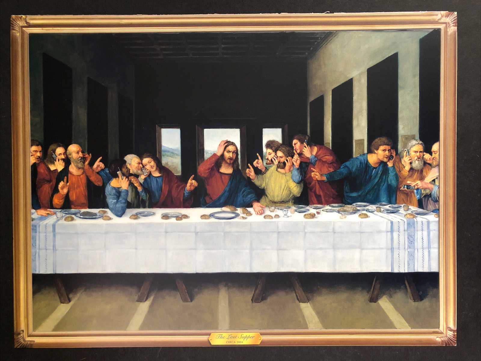 What If There Were Cell Phones At The Last Supper Mad Magazine Poster