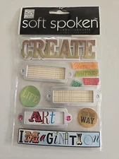 Mambi Soft Spoken CREATE Art Scrapbooking Stickers 