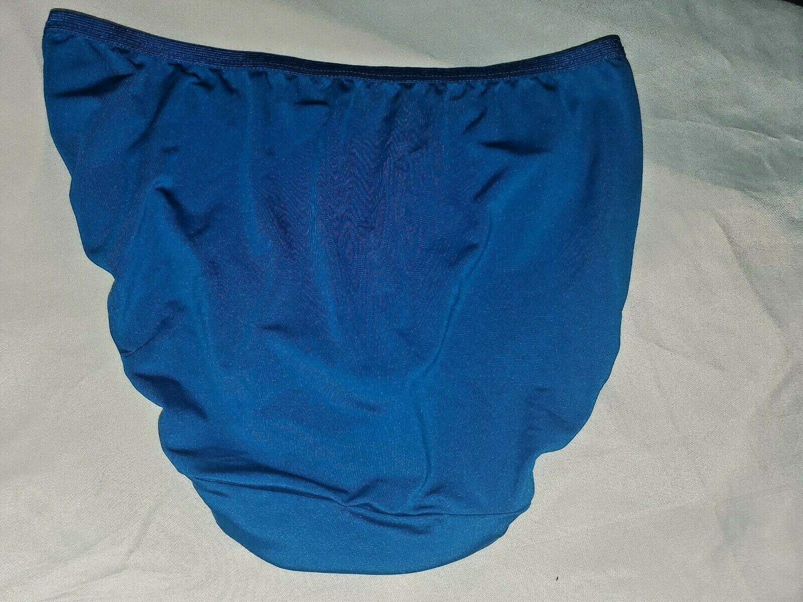 VTG SHINY BLUE HICUT BIKINI PANTIES WET LOOK SECOND … Gem