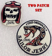 Sailor Jerry Limited Edition Skull & Snake (2) Patch Set ((New)))