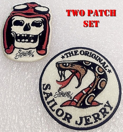 Sailor Jerry Limited Edition Skull & Snake (2) Patch Set ((New))) | eBay