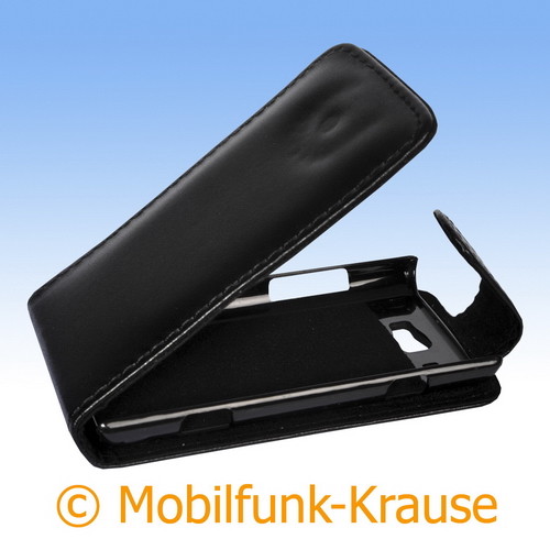 Flip Case Etui Handytasche Tasche HüLle F. Samsung GT-I8350 / I8350 (Schwarz)-image