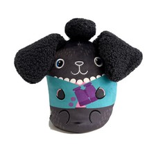 Dogs Vs Squirls Squirrels Linda Black Poodle Dog  Beanie Bean Plush 10". ISSUES