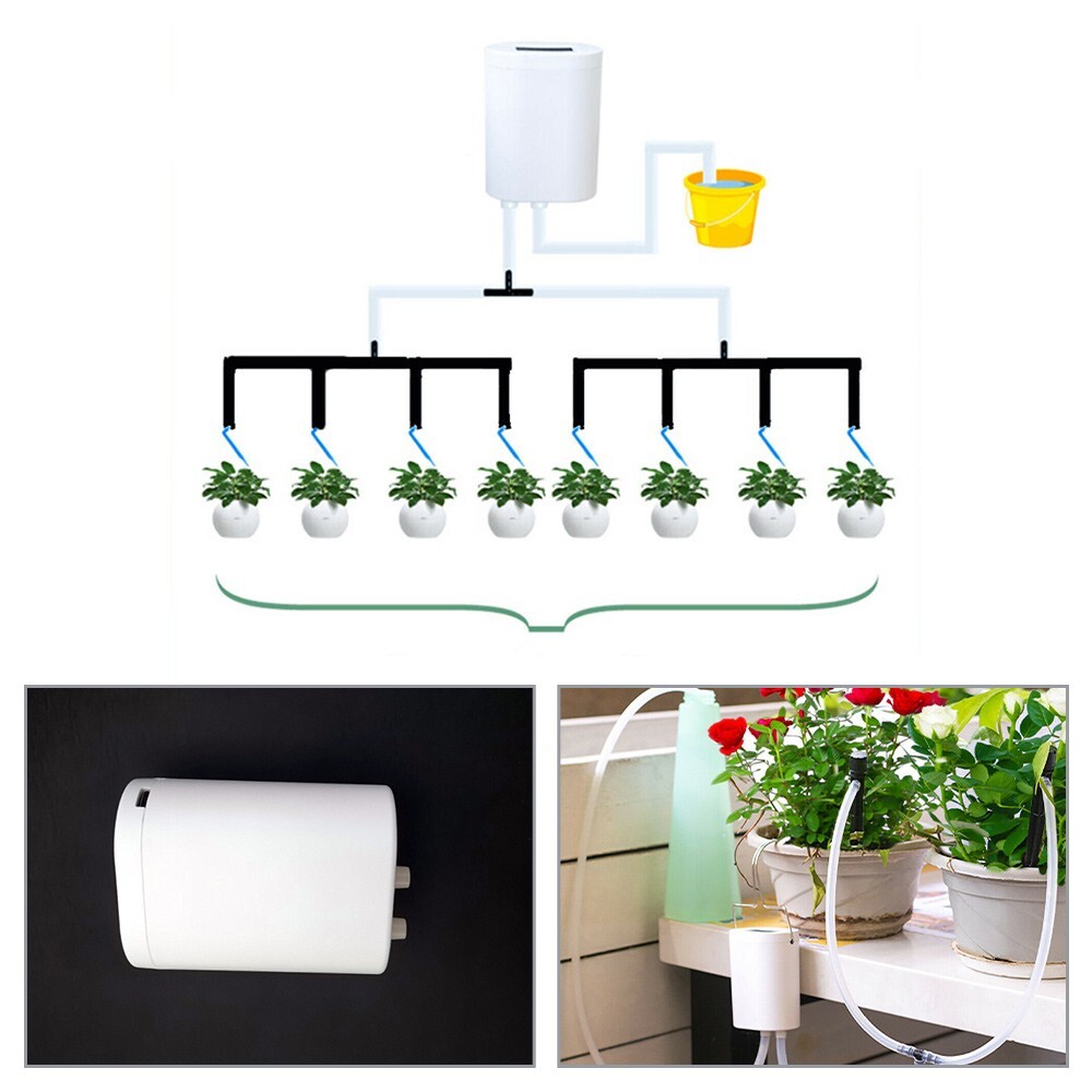 Automatic Drip Irrigation System Plant Controller Self Watering Git Garden UK