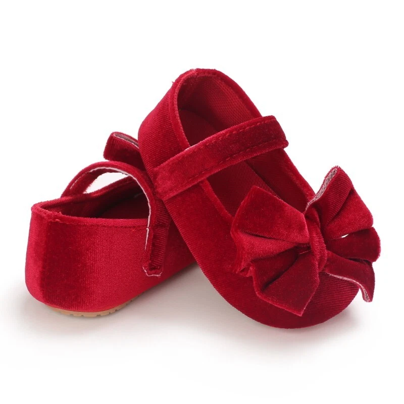 Girls Red princess shoes Mary Jane Shoes Baby Girls Christening Dance Shoes Ball - Image 3 of 4