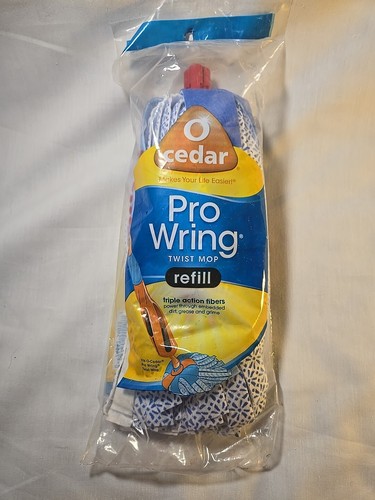 O Cedar Pro Wring Twist Mop Nachfüllkopf Triple Action Fasern NEU in Verpackung