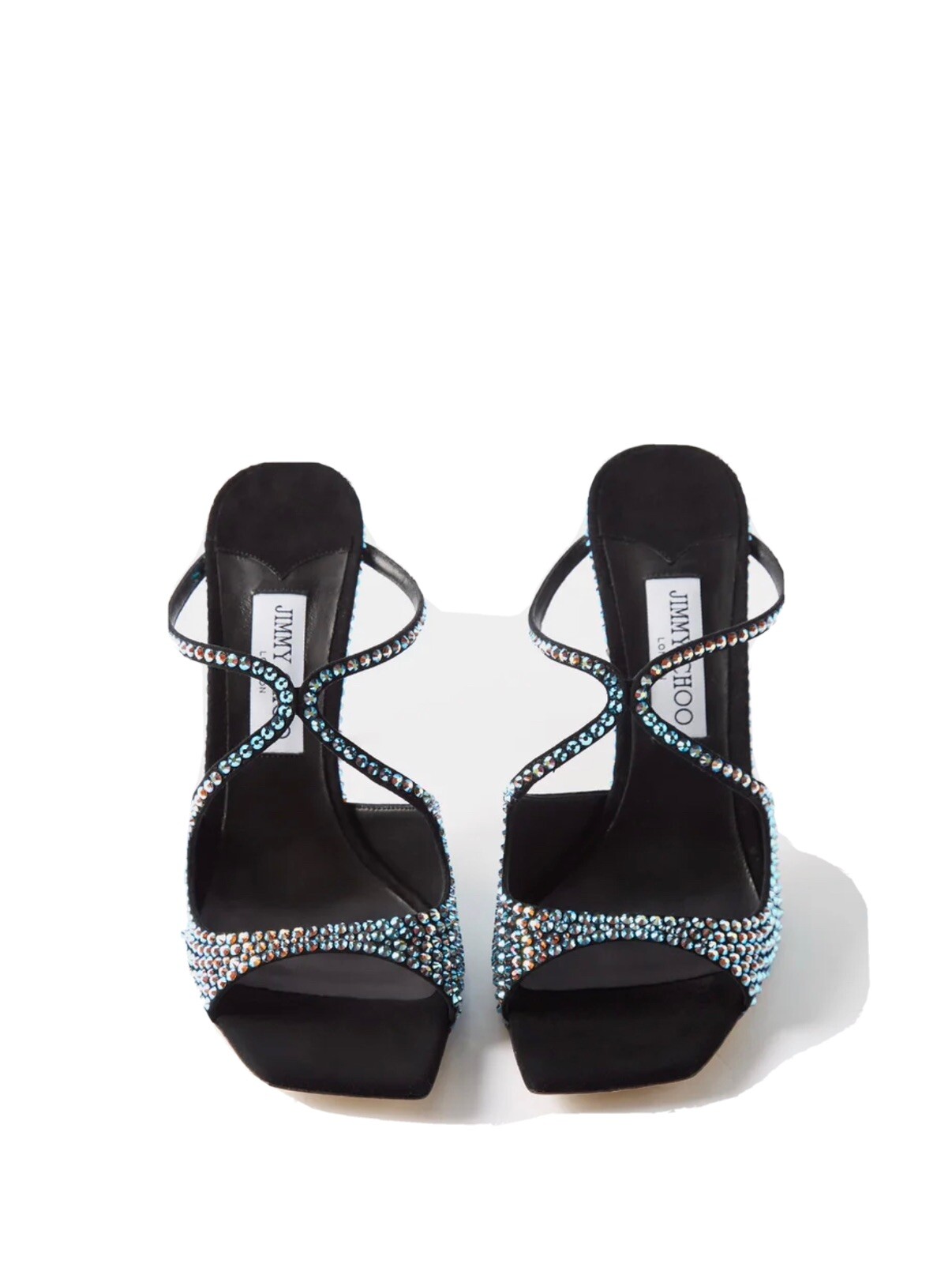 $2000 jimmy choo Anise Crystal Embellished sandals 38