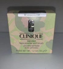 Clinique Blended Face Powder and Brush 02 Transparency 2 VF  Full Size In Box