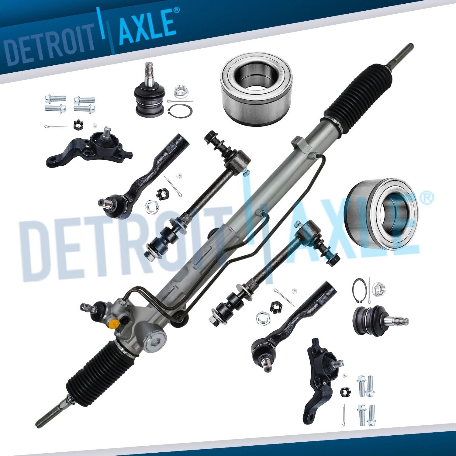 For 2004-2006 Sequoia Complete Power Steering Rack and Pinion Wheel Bearing Kit