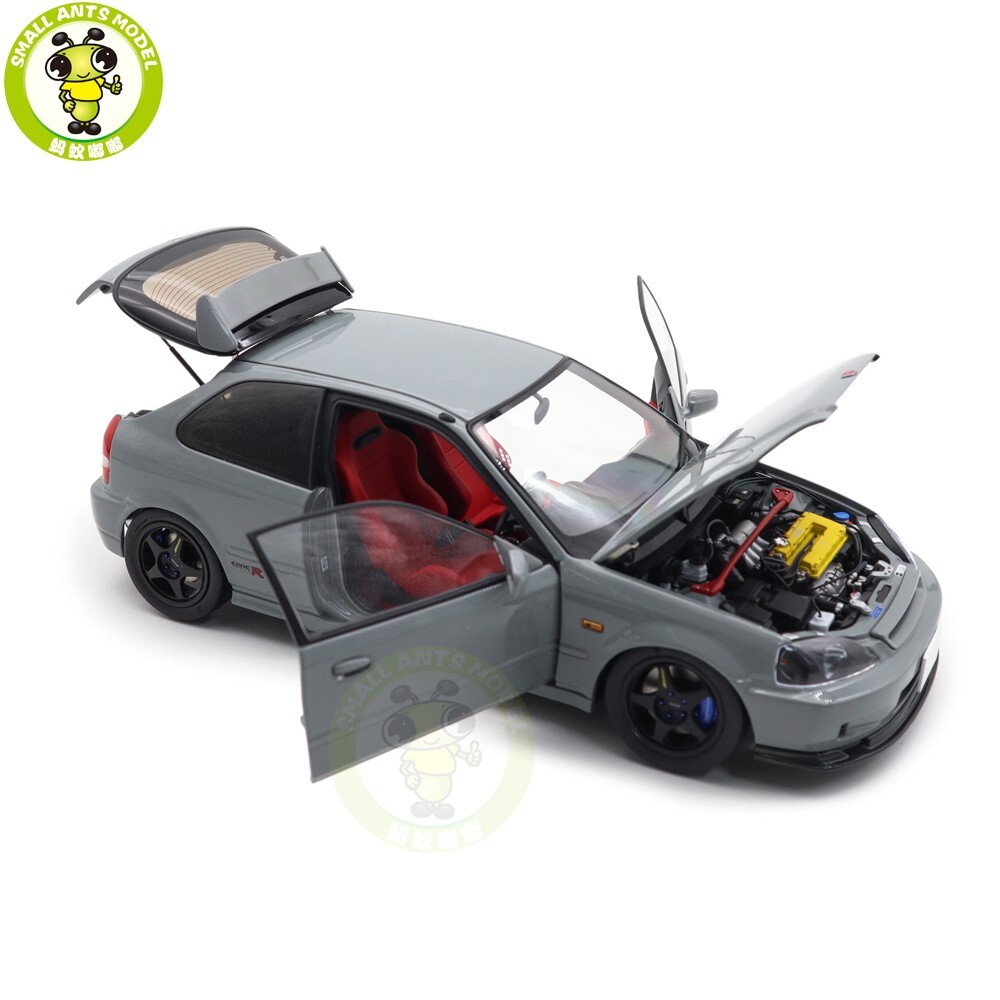 1/18 MOTORHELIX Honda CIVIC Type R EK9-120 Gray Diecast Model Toy