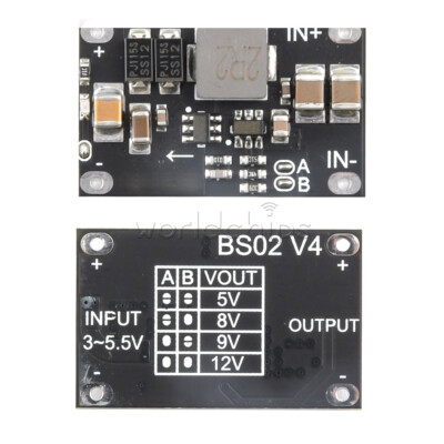5PCS 3.7V 5V To 12V DC-DC Boost Module Step-Up Converter Output DC 5V 8V 9V 12V