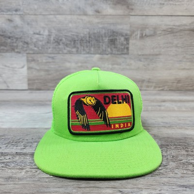Delhi India Owl Bird Outdoor Trucker Meshback VTG Hat Cap Adult Mens SnapBack