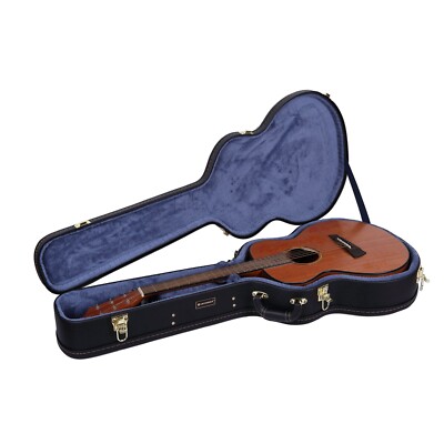 Crossrock Sturdy Arched Wooden Case Fits OM/000 Shape Guitar guitar case