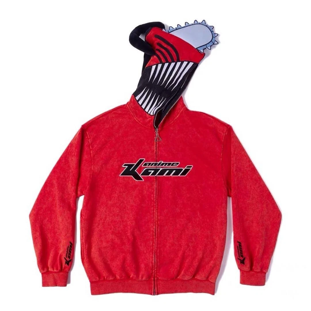 chainsaw man zip up hoodie
