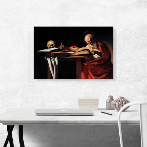 ARTCANVAS Heiliger Hieronymus Schrift 1606 Leinwand Kunstdruck von Caravaggio - Bild 2 von 11