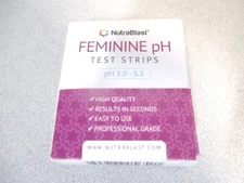NutraBlast 3.0-5.5 Feminine pH Test Strips to Monitor Intimate Health- 100ct