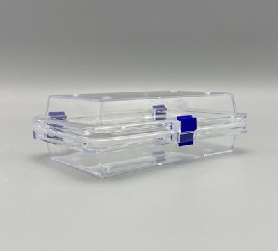 10-Pack Hinged Acrylic Display Boxes – Membrane Cases For Jewelry, Chips, Storage – Shockproof
