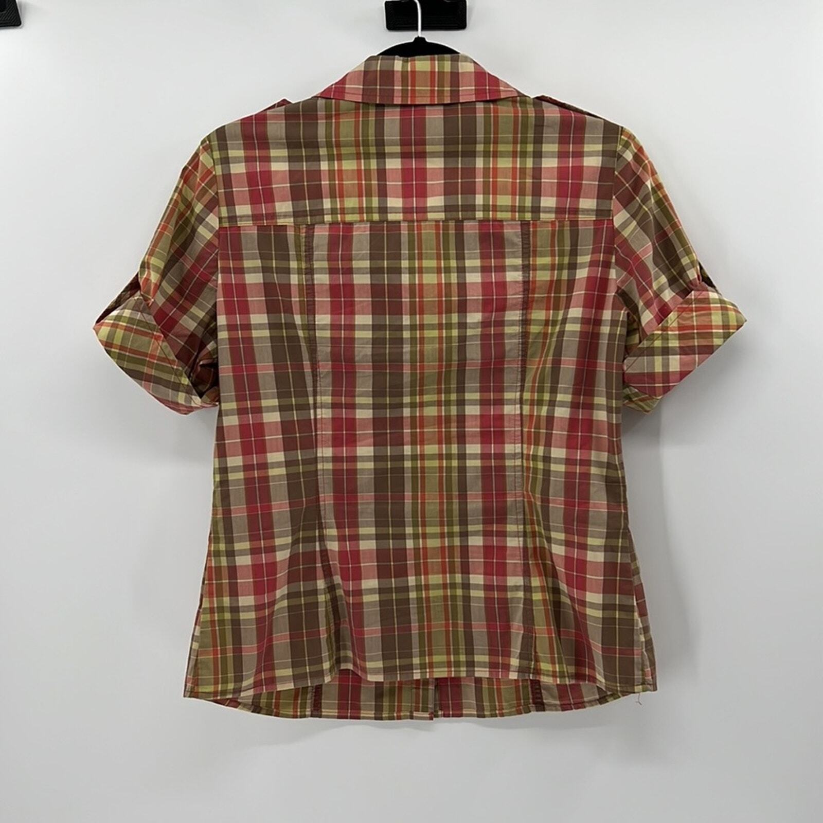 Pendleton Plaid Short Sleeve Button Down Shirt - … - image 6