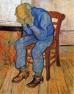 Art Sorrowing old man by van Gogh. People Oil Painting Giclee Print Canvas