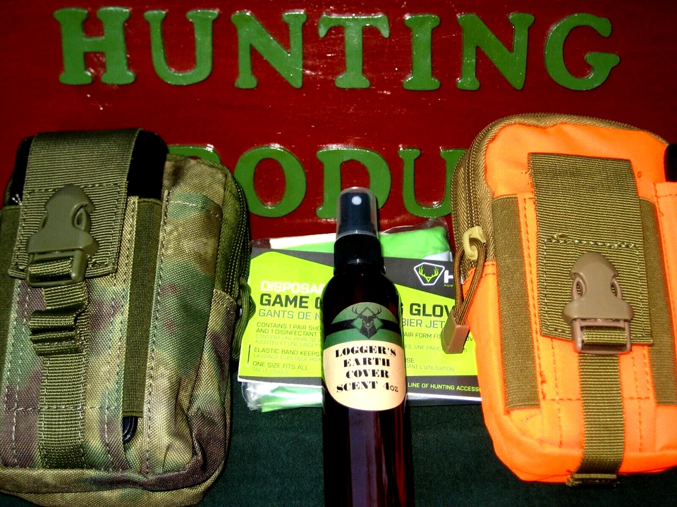 ONE LOGGER'S  COMPACT- CHOICE ORANGE or GREEN CAMO 4oz EARTH COVER SCENT+ GLOVES - Image 3 of 4