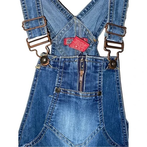 Faded Glory Kids Overalls Size 7 Denim Blue Pants Waist 26" Inseam 21" - Picture 6 of 12