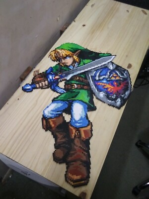 The Legend Of Zelda Link Perler Bead Wall Art Handmade Huge