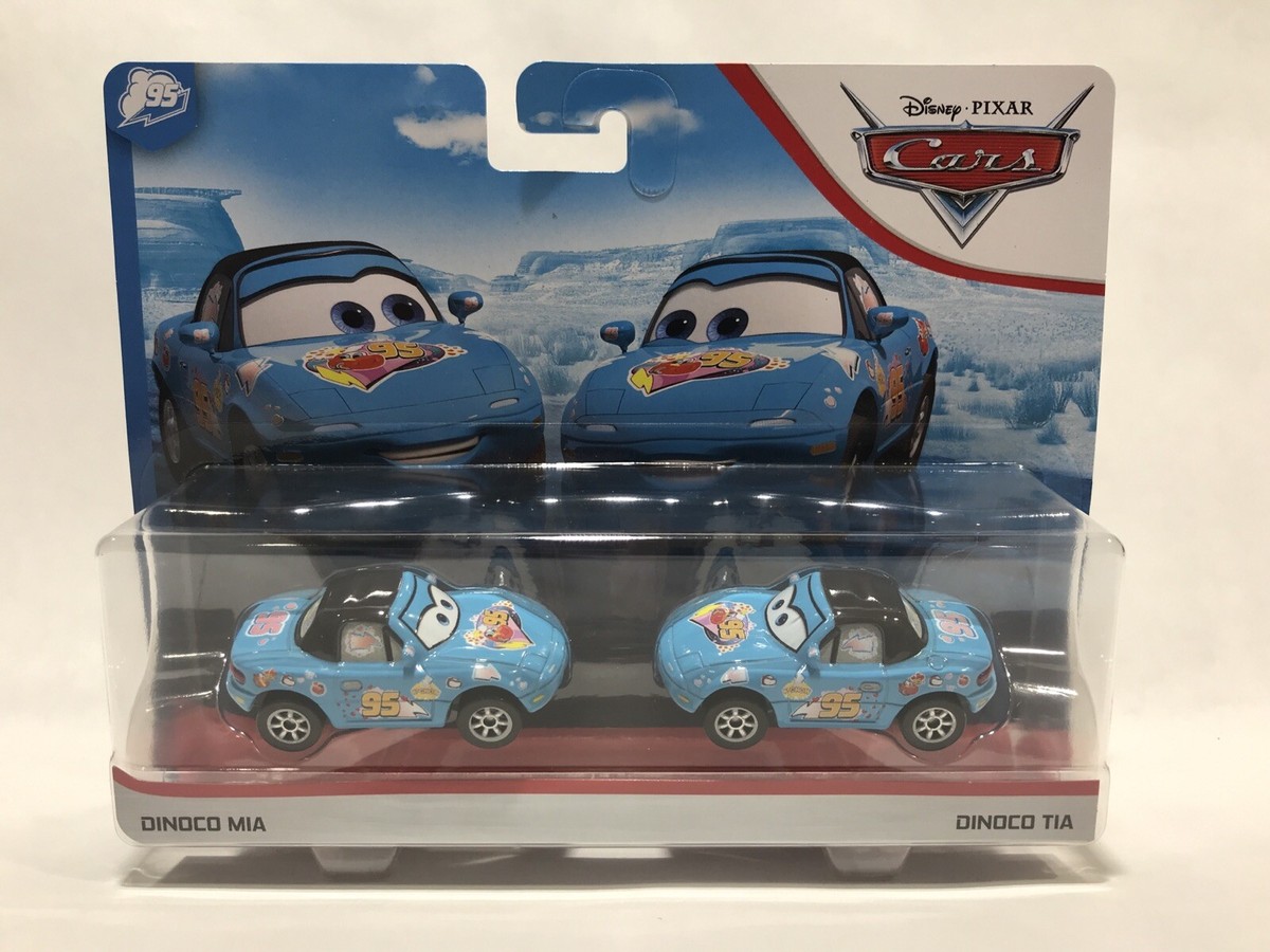 Disney Pixar Movie Cars Dinoco Blue Mia & Tia 95 Toy Car 2-pack