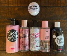 VS PINK beauty bundle lot set lotion body wash spray bathbomb Limited Edition