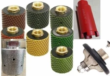 3/4" Ogee Bullnose stone granite marble 1-3/8" core bit grinding polishing drum