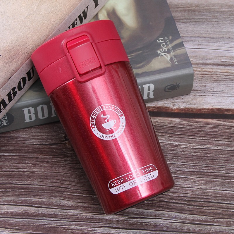 Stainless Steel Thermos Tea, Coffee Cup Reusable Travel Mug with