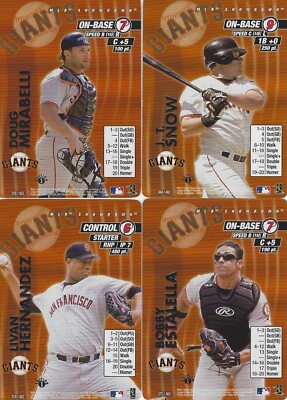 MLB SHOWDOWN 2001 1ST EDITION SAN FRANCISCO GIANTS U PICK THE CARD $1-$2 S/H $1