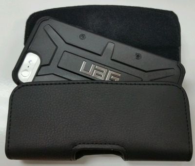 iPhone 6/7/ 8  XL BELT CLIP LEATHER HOLSTER FIT A UAG HYBRID CASE ON PHONE