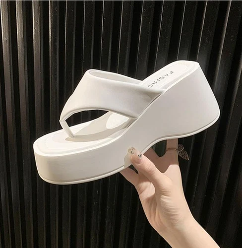 Summer Womens Slippers Platform Flip Flops Clip Toe Wedges Heels Thong Sandals - Picture 17 of 21