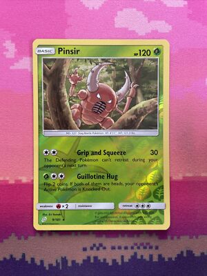 Pokemon Karte Pinsir Team Up Reverse Holo Rare 9/181 NM