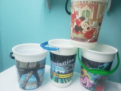 Disney Popcorn Bucket Lot - Stitch - Star Wars - Mickey Mouse - Buzz Lightyear