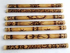 Rain Stick Shaker Authentic Traditional Bamboo Roasted Burns Rain maker 32"80cm