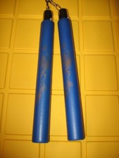 Foam Nunchucks Nunchakus Dragon Pattern for Martial Art Karate Training - Blue