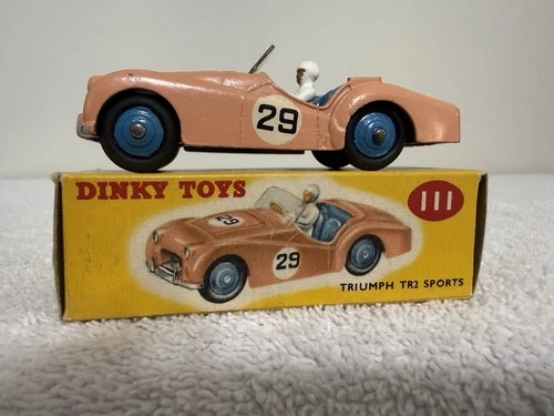 Vintage original Dinky # 111 Triumph TR2 Sports new In original box