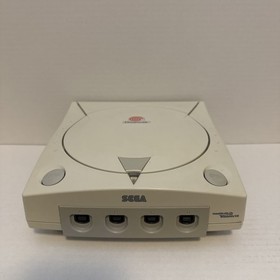 SEGA Dreamcast HKT-3020 Home REV 1 Console - White Clock battery dead plays disc