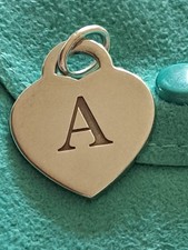 Tiffany & Co Letter A Silver Pendant Fully Hallmarked Lovely Condition