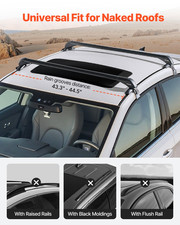 Roof Rack Cross Bars Universal Fit For Naked Roofs Without Raised Railsflush