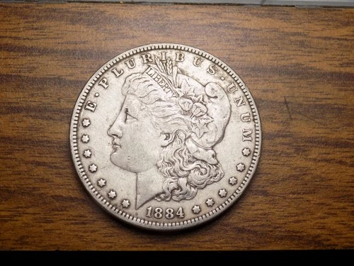 MORGAN SILVER DOLLAR 1884 NICE AU+ 90% SILVER DOLLAR