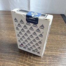 Vintage Delta Air Lines Playing Cards Deck Used White Silver USA Arrco