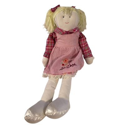 Vintage 18  Rag Doll And Toy Dollie Adorable!! by Lid l Dolly Yarn Hair